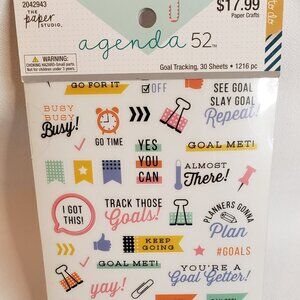 Agenda 52 Goal Tracking and Motivational Stickers - NWT